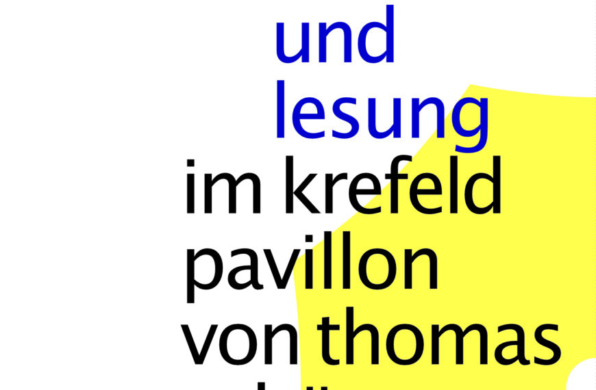 Musik und Lesung im Krefeld Pavillon von Thomas Schütte Kuratiert von Silke Zimmermann