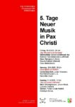 5. Tage Neuer Musik Krefeld - Wandelklänge für Pax Christi